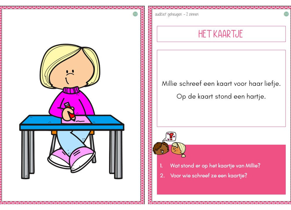 💖 Valentijn - Luisterbegrip op tekstniveau